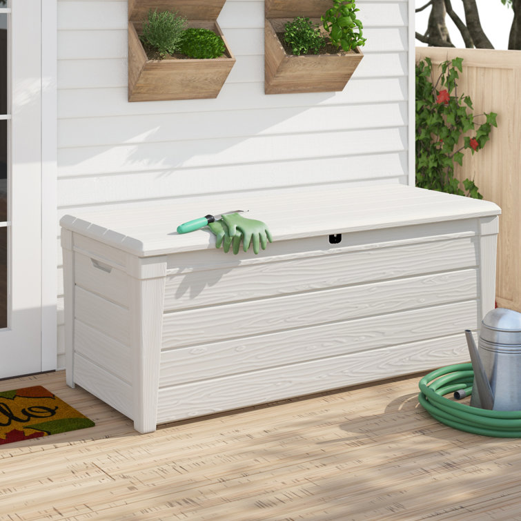 Keter Brightwood 120 Gallons Gallon Water Resistant Lockable Deck Box